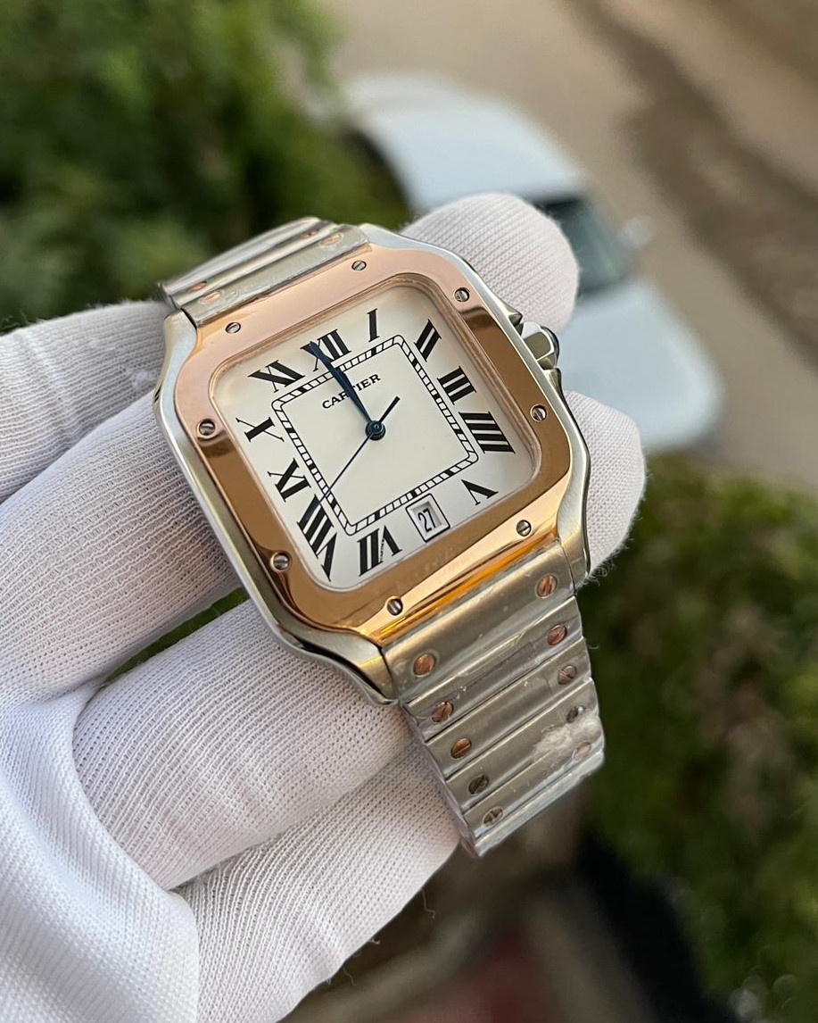 Cartier Santos Çift Renk Erkek Kol Saati L-1386